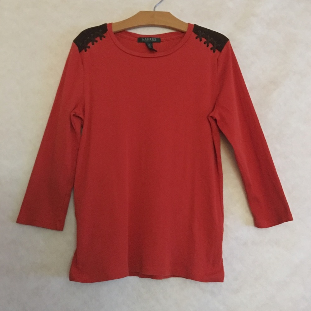 Ralph Lauren Long Sleeve Cotton Top Size Large